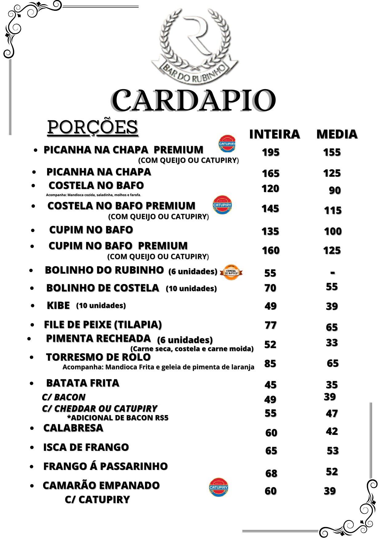 Cardápio digital página 3